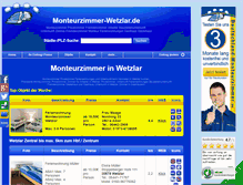 Tablet Screenshot of monteurzimmer-wetzlar.de
